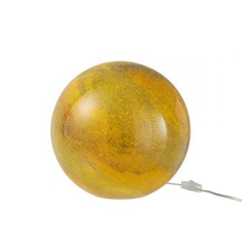 Lamp dany strepen rond glas geel large