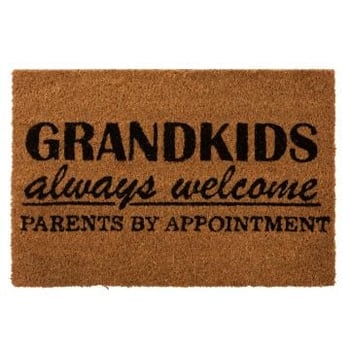 Deurmat grandkids kokos naturel/zwart