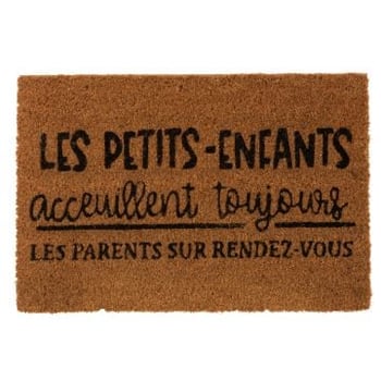 Deurmat petits-enfants kokos naturel zwart