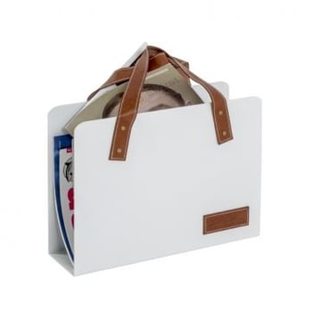 Tijdschriftenrek | 35 x 10 x 38 cm | Wit