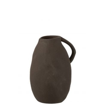 Vaas kruik keramiek zwart medium