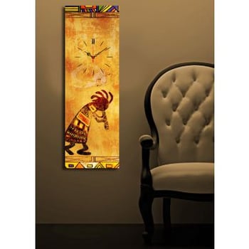 Clock Art Decoratieve canvas wandklok | Houten lijst | 30 x 90 cm