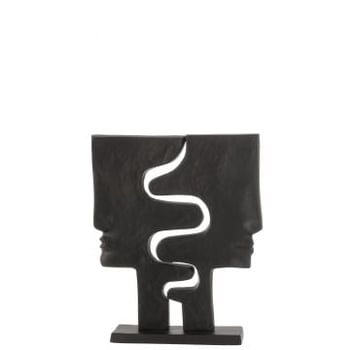 Figuur gezichten op voet aluminium