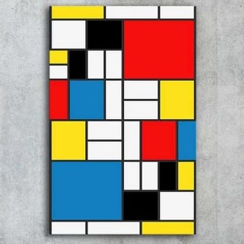 Multicolor Canvart Decoratief Schilderij | 100% Suede Canvas (45x70 cm)