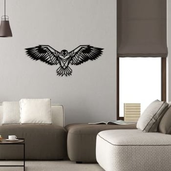 Wallity Decoratieve Metalen Wandaccessoire - 100% Metaal, 1 Dikte, Zwart
