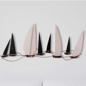 Enzo Decoratieve metalen wandaccessoire | 100% METAAL | 117 x 5 x 52 cm