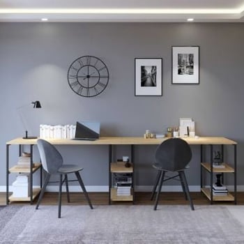 Bureautafel Woody Fashion | 270 x 60 x 74 cm | Oak-design