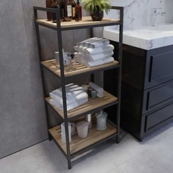 Badkamerrek Woody Fashion | 45 x 35 x 110 cm | Oak Black-design