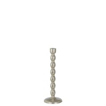 Kandelaar bollen mat aluminium zilver small