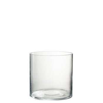 Windlicht rond glas transparant small