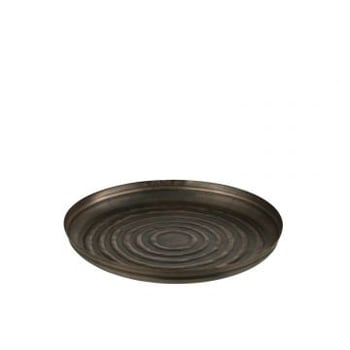 Plateau rond klassiek ijzer brons small