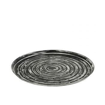 Plateau rond klassiek ijzer zwart/wit