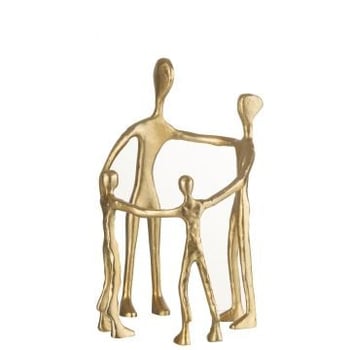 Figuur familie kring aluminium goud