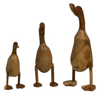 Natuurlijke Bamboe Eendenset - Set van 3 
