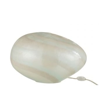 Lamp parel ovaal glas wit