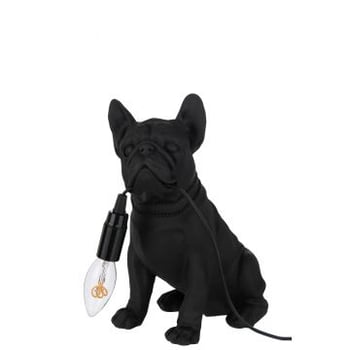 Lamp bulldog poly zwart