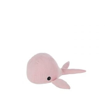 Deurstopper walvis textiel roze
