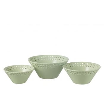 Set van 3 kom keramiek groen small/medium/large