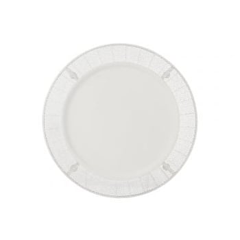 Plateau antiek metaal/glas wit