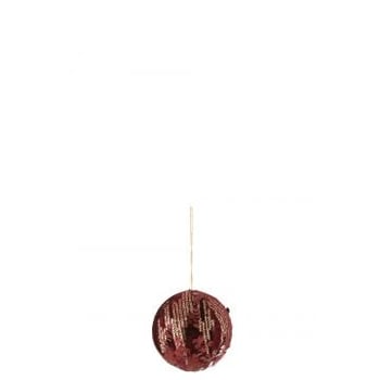 Bal hanger pailletten textiel burgundy small