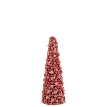 Kegel deco bessen platiek rood small