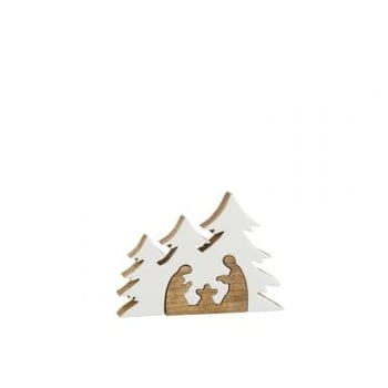 Kribbe bomen hout wit/naturel