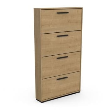 Schoenenkast Izzy | 80,8 x 17,8 x 151,7 cm | Bruin