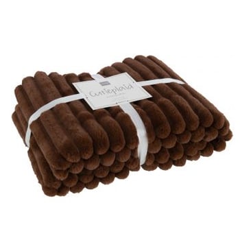 Plaid corduroy polyester chocolade