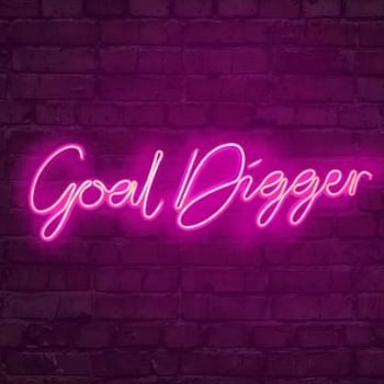 Neonverlichting Goal Digger - Wallity reeks - Roze