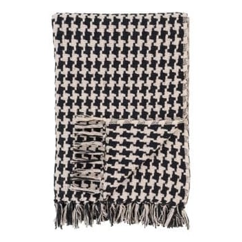 Zwart/Beige Plaid Deken 130x180cm