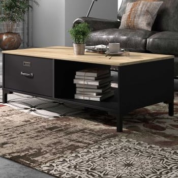 Salontafel Manno | 110 x 60 x 40 | Zwart