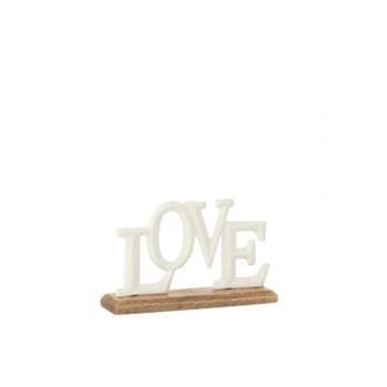 Love op voet aluminium wit