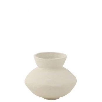 Pot collar papier mache wit