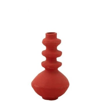 Pot triple papier mache rood