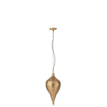 Hangende lamp druppel metaal goud small
