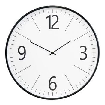 Wandklok Biel - Zwart/Wit, 51 cm diameter