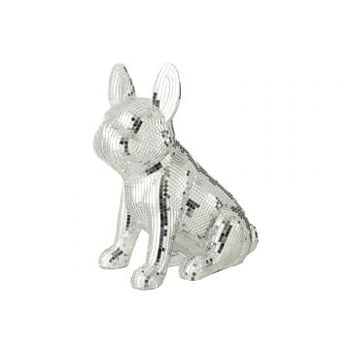 Bulldog spiegel hars zilver