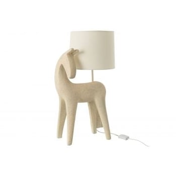 Tafellamp paard modern resine beige