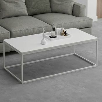 Woody Fashion Salontafel | 100% Melamine | 18mm | Metalen Frame | Wit