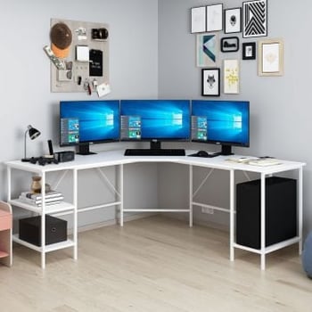 Woody bureautafel - 180x76x60 cm - Wit 