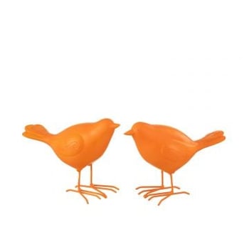 Vogel polyresin oranje large assortiment van 2