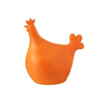 Haan buiten polyresin oranje
