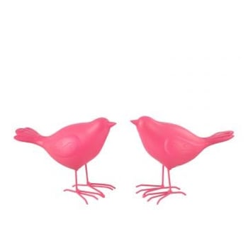Vogel polyresin roze large assortiment van 2