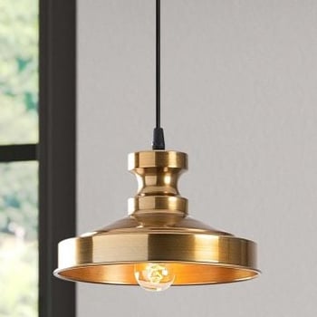 Elegante kroonluchter met gouden glans | 22x22cm | 109cm hoogte