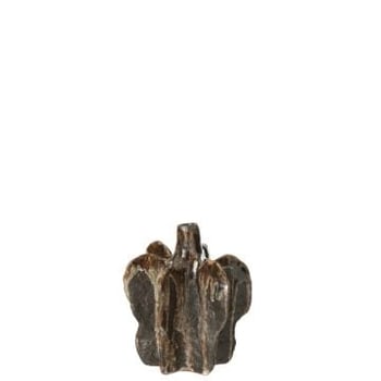 Vaas naga keramiek bruin/zwart small