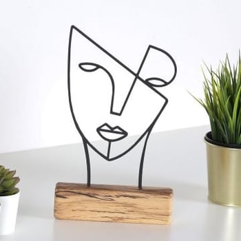 Tanelorn Decoratief Object | 100% Metaal en Hout | Zwart