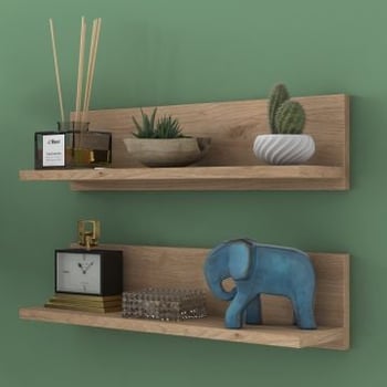Wren Wandplank | 60cm Breedte | Notelaar Wit