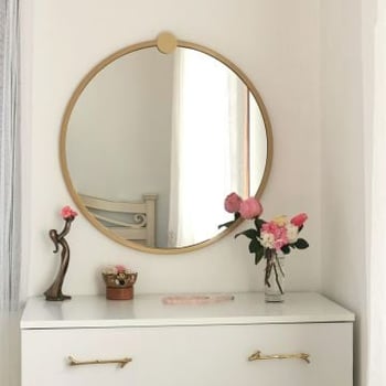 Locelso Gouden Metalen Spiegel | 60x60 cm | 100% Metaal
