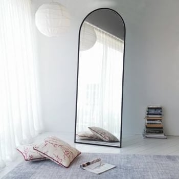 Locelso Cheval Spiegel | 100% Metalen Frame | Mat Zwart | Milieuvriendelijk