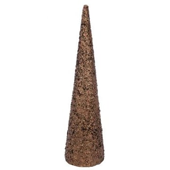 Kegel pailletten schuim donkerbruin large